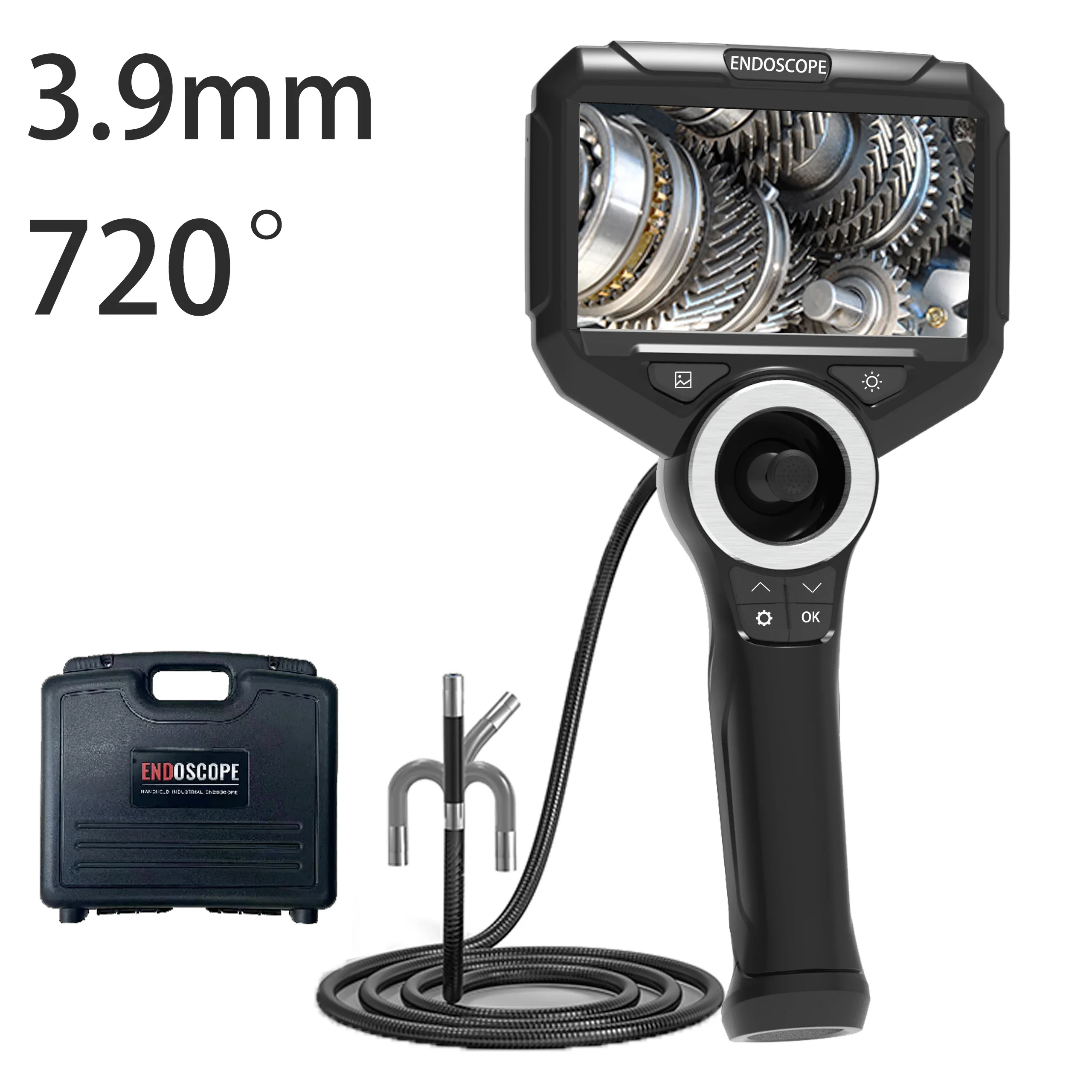 3 9 мм 720 градусов всестороннее рулевое управление промышленный эндоскоп для