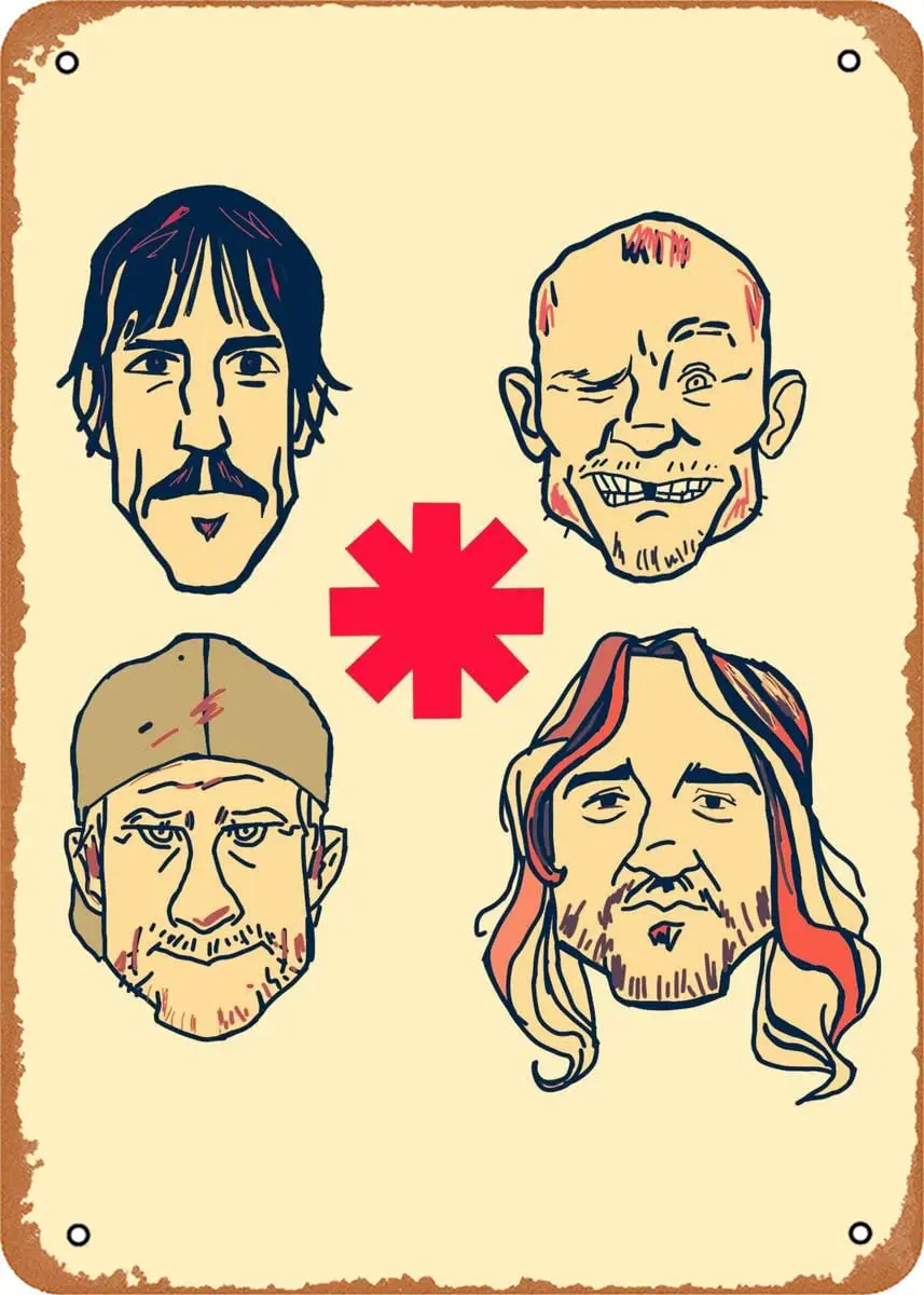 Опционально красный перец чили металлический жестяной плакат винтажный