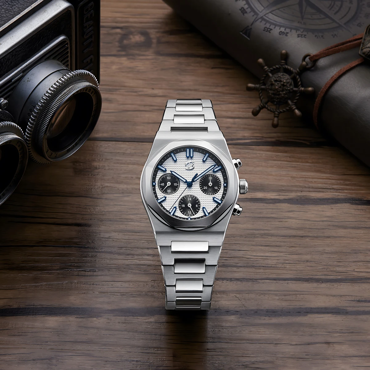 Bettimer 2024 Новинка St1903 Мужской ручной хронограф с сапфиром из нержавеющей стали