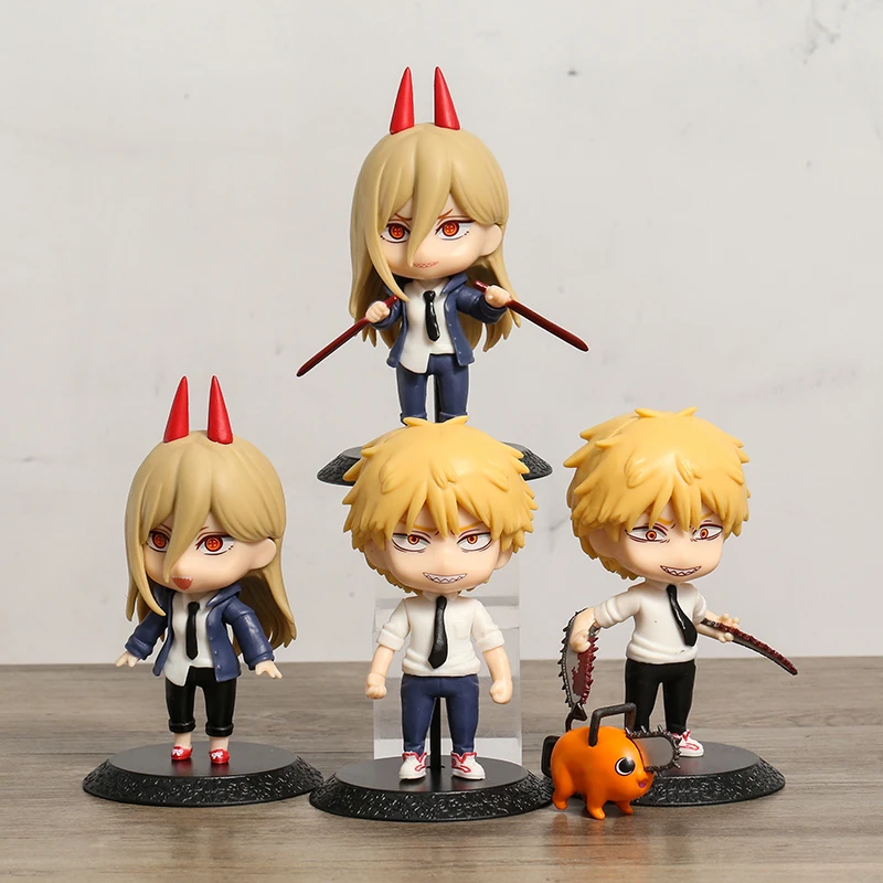 

4pcs/set Chainsaw Man Power Denji PVC Collection Figurine Toys Model Dolls