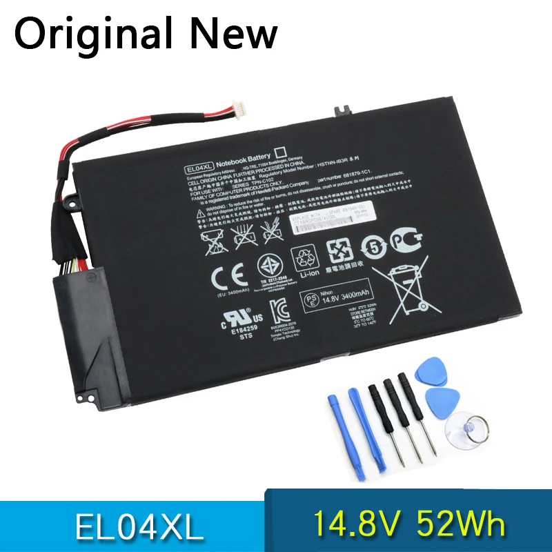 

NEW Original Battery EL04XL HSTNN-IB3R UB3R For HP Envy TouchSmart 4 ENVY 4-1 681879-1C1 171 541 121 681949-001 TPN-C102