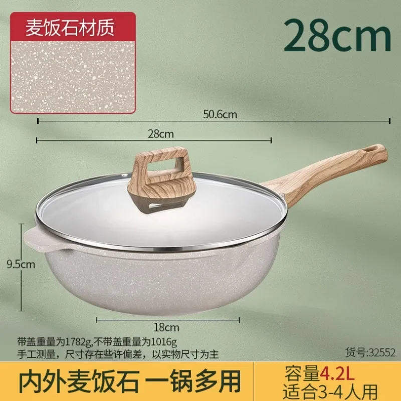 Сковорода с антипригарным покрытием большая сковорода 8 дюймов индукционная