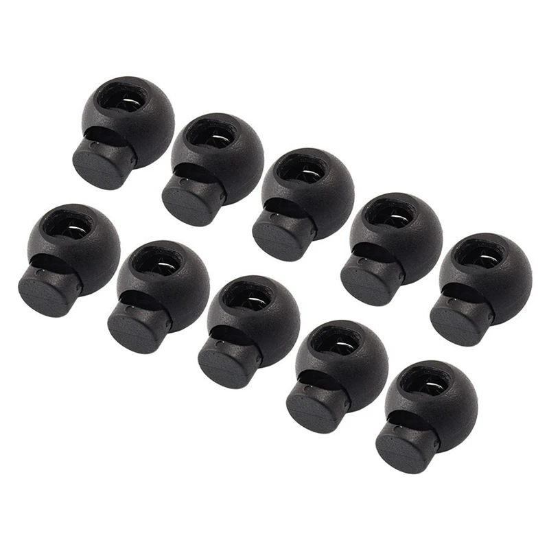 

30 Pcs Spring Loaded Plastic Round Toggle Stopper Cord Locks End