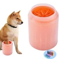 portable silicone dog paw cleaning cup massage comb quickly wash foot cleaning bucket pet muddy paw cleaner pet towel