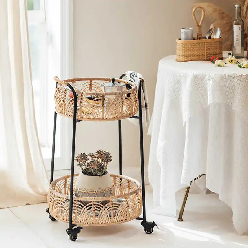 Итальянский дизайн сидячий диван столы для хранения из ротанга современный