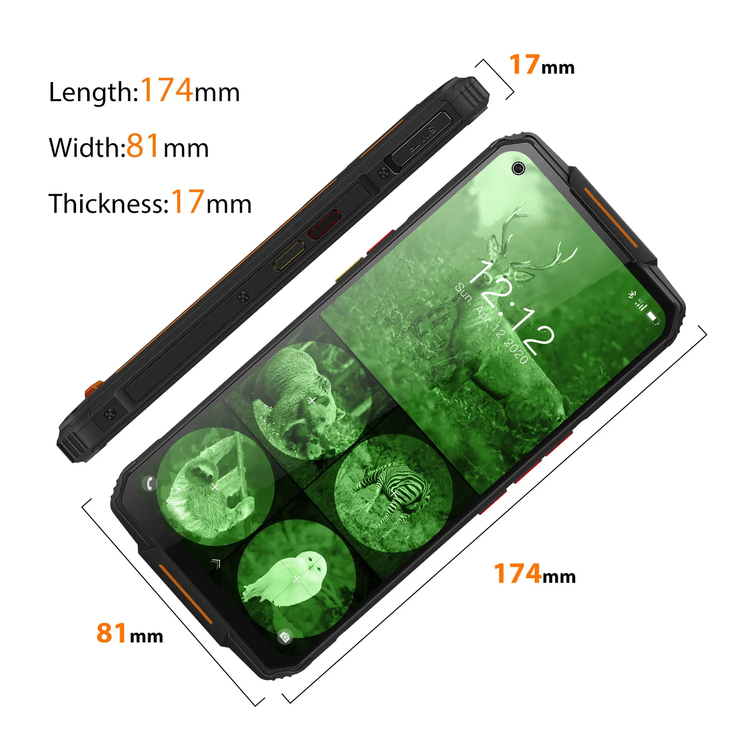 OUKITEL WP7 Rugged Smartphone 8GB+128GB 6.53'' 8000mAh  Octa Core CellPhone  IP68 Waterproof 48MP Triple Cameras Mobile Phone