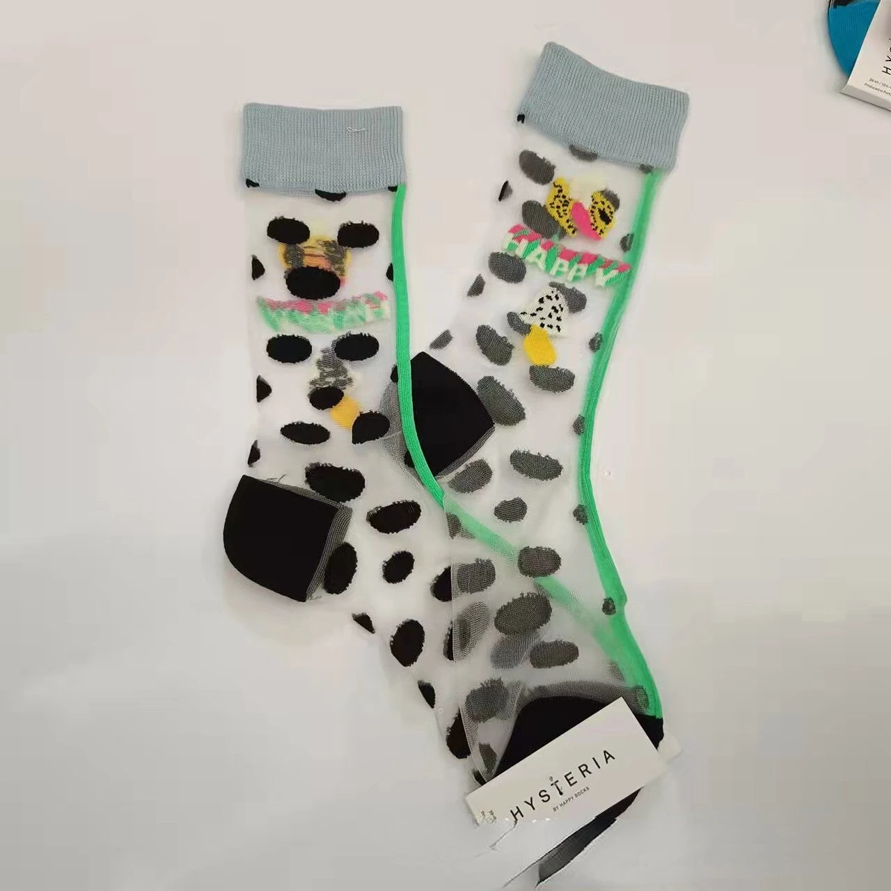 1 Pair Thin Transparent Sock Breathable Summer Women Printing   Sweet Cute Style Comfortable Elastic Short Socks Unisex Socks