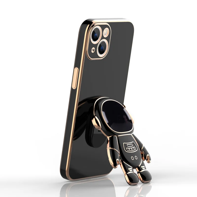 

Luxury Case For iPhone 6S 7 8 Plus X XS Max XR 11 Pro Max Cover With Astronaut Phone Holder Stand For iPhone Accessories 2022