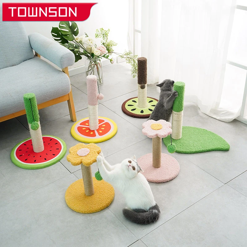 

Cat Tree Toy Sisal Cat Scratching Post Cat Grinding Paws Toys Protecting Furniture Climbing Post Jumping Tower cat Toy