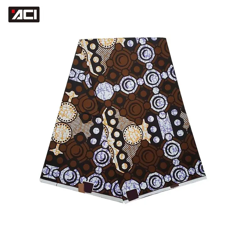 

ACI горячая Распродажа африканская восковая ткань 100% хлопчатобумажная ткань с Африканским принтом мягкая качественная ткань с настоящими а...