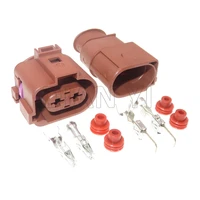 1 set 2 way auto electronic fan electric cable socket 3b0973852a 3b0973752a for audi car sealed connector