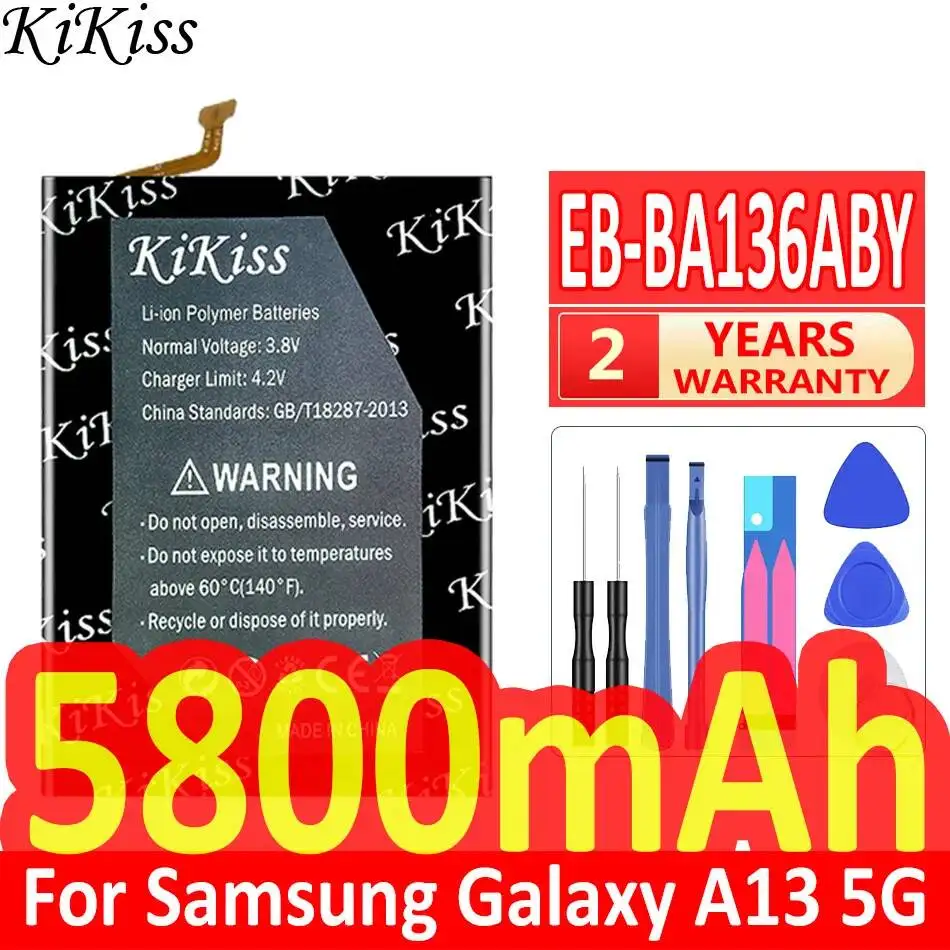 Фото Надежный аккумулятор EB-BA136ABY 5800 мАч для мобильного телефона Samsung Galaxy A13 5G №1
