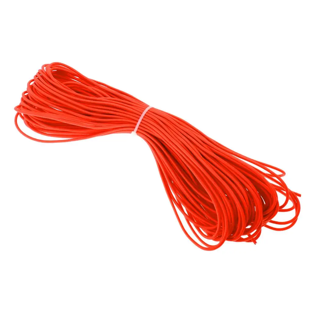 Orange 3mm 0.5-100m Strong Bungee Rope Shock Cord Tie Down Strap Trailer Boat Kayak/ Replacement Tent Folding Rod Elastic Rope