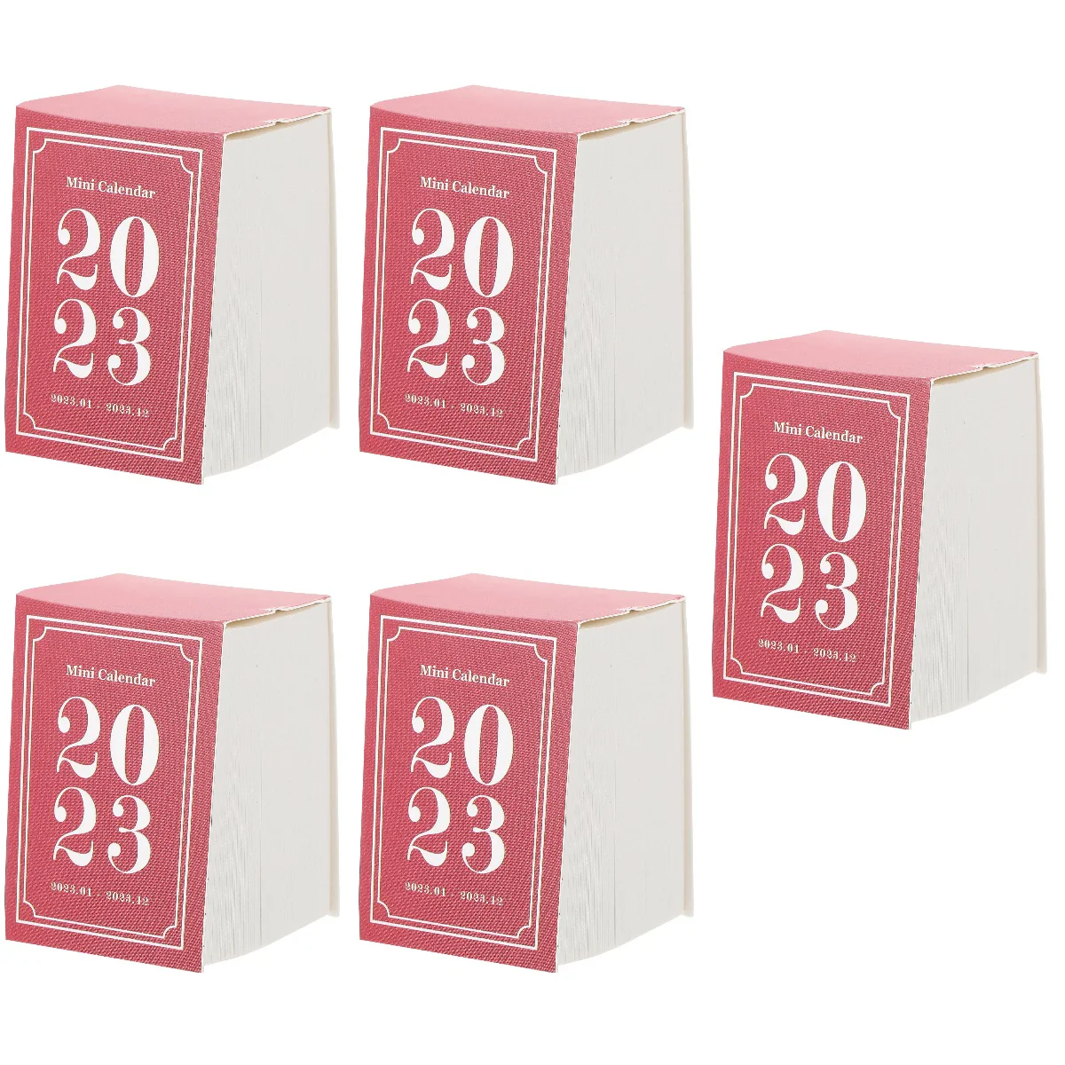 

5pcs Desktop Calendar Standing Calendar 2023 Calendar Standing Flipped Calendar
