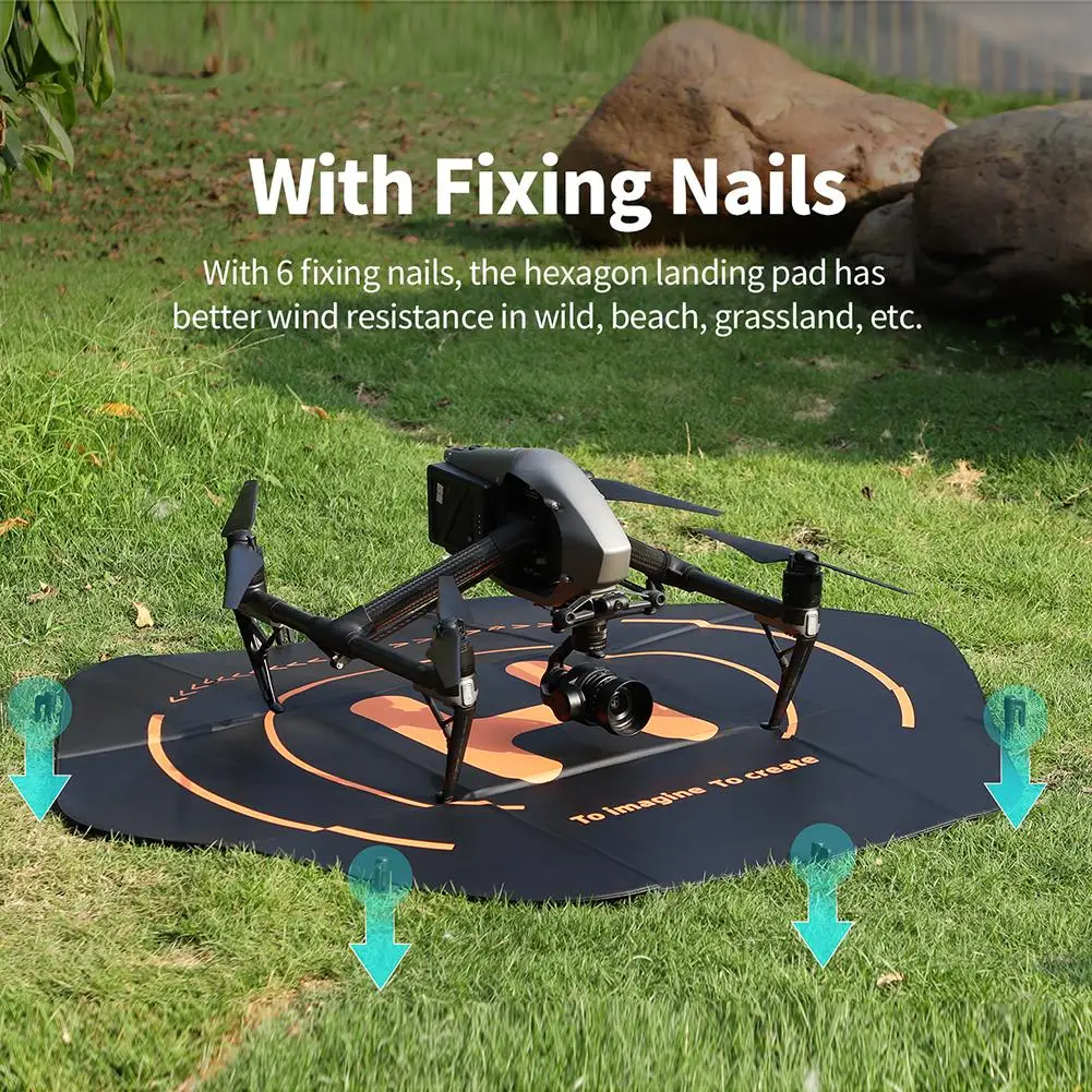 

Drone Landing Pad Weighted 43.3inch Waterproof Foldable Landing Pad Accessories Compatible For Mavic 3 Pro RC Drones