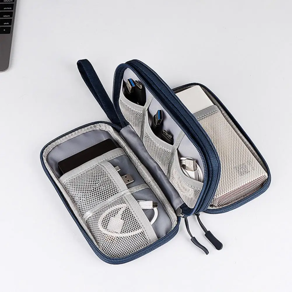 

USB Cable Case Useful Dustproof Waterproof Daily Use Digital Gadgets Storage Pouch Cable Storage Bag