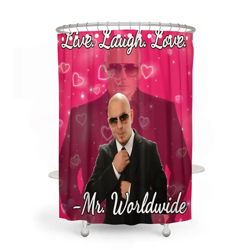 Aertemisi Pitbull Mr 305 Funny Meme Shower Curtain Set with Grommets and Hooks for Bathroom Decor