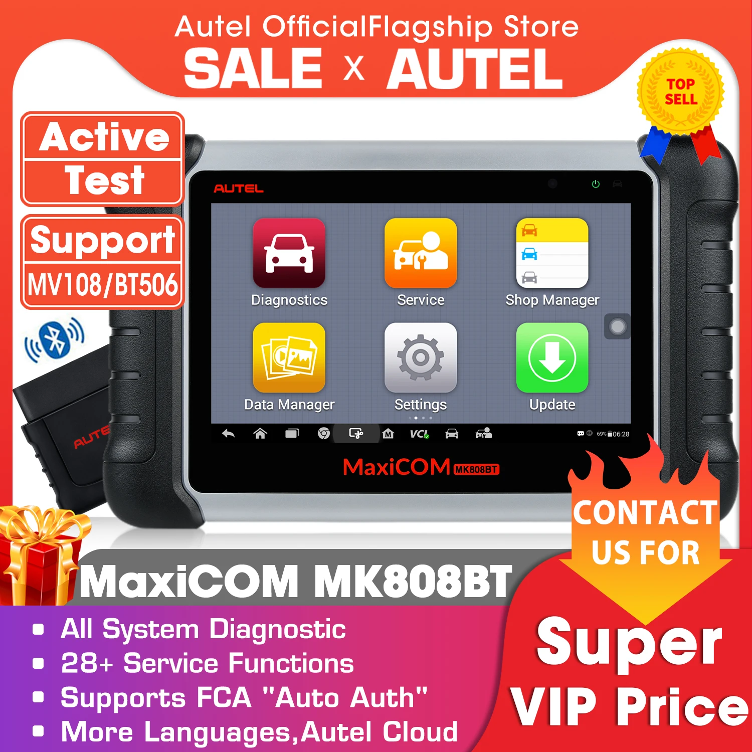 	Autel MaxiCOM MK808TS PRO OBD2	