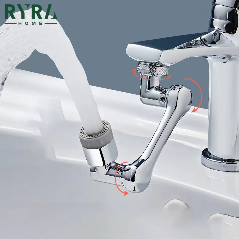 

Bathroom Universal Rotatable Multifunctional Extension Tap Household Mechanical Arm 1080 Degree Flexible Kitchen Water Nozzle
