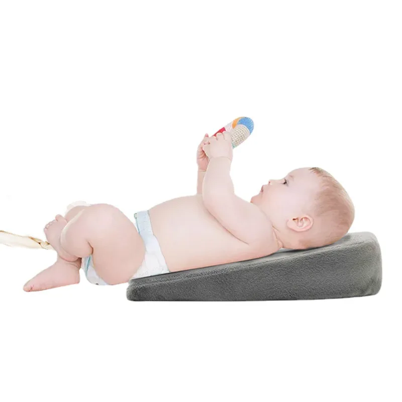 

Crib Pillow For Newborn Anti Spit Milk Crib Sleep Positioning Wedge Cushion Black Bassinet Detached Breastfeeding Baby Pillow