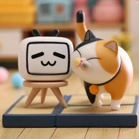 meow bell cat relaxing moment blind box toy caja ciega cat bell guess girl figures model kawaii doll birthday gift mystery box