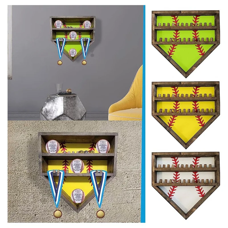 

Baseball Holder Display Case Baseball Holders For Balls Display Baseballs Wall Display Box Antifade UV Protection Yellow