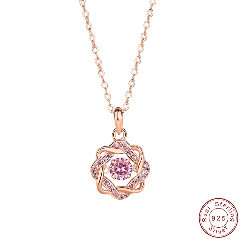 

Fine S925 Sterling Silver Star Necklace AAA CZ Flower Clavicle Chain For Women Birthday Gift Jewelry+box