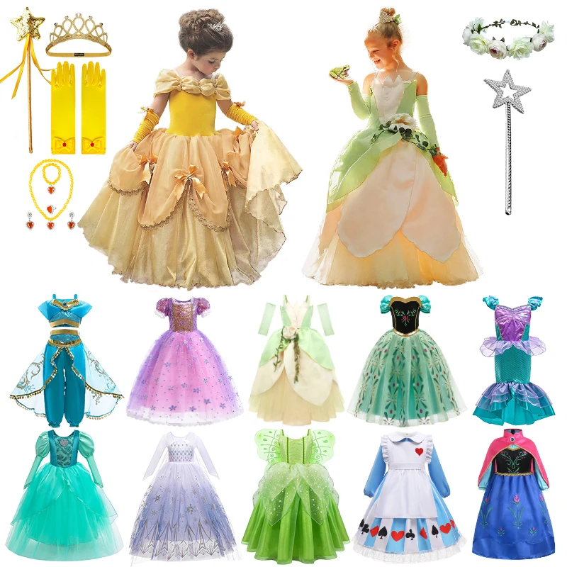 Christmas Girls Princess Dress Cartoon Party Cosplay Dress Fancy ...