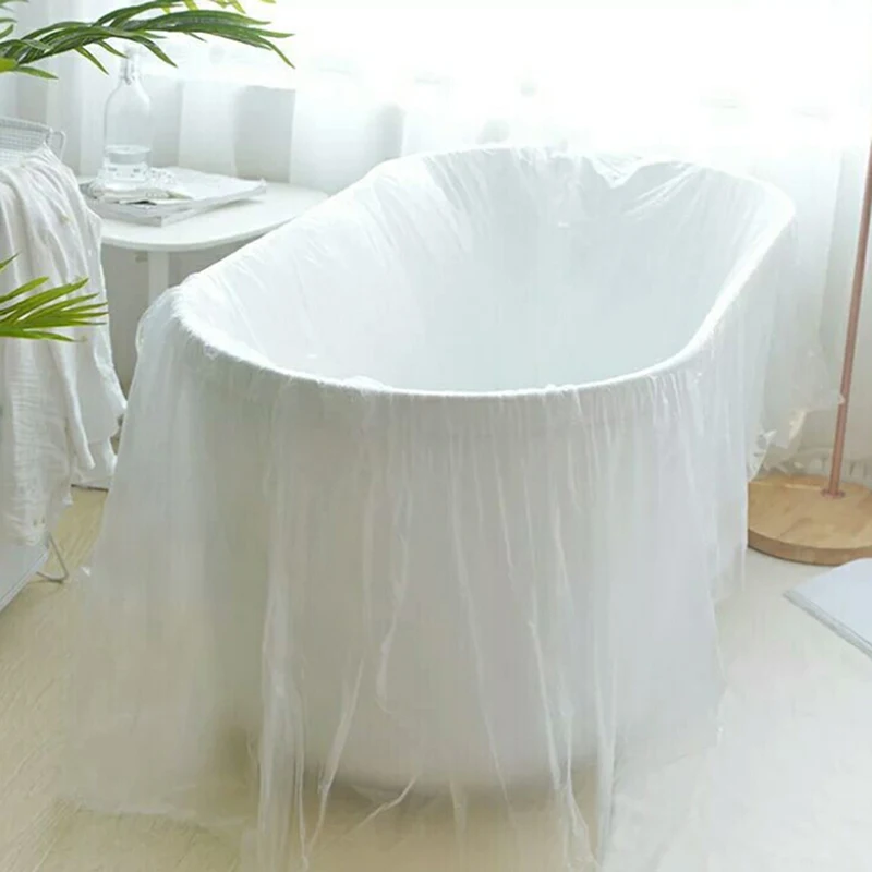 

Утолщенный одноразовый чехол для ванны Sdotter, прозрачная пленка для домашнего декора, для всей семьи, отеля, для здоровой ванны