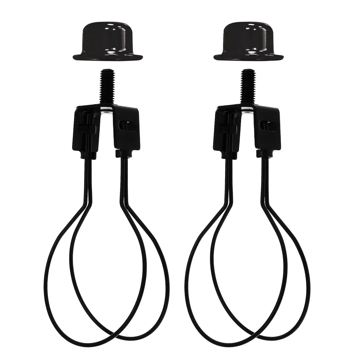 

2pcs Lamp Shade Bulb Spring Clip Black Lampshade Harp Holder Adapter Bracket Clamp for Light Bulb Hardware Accessories