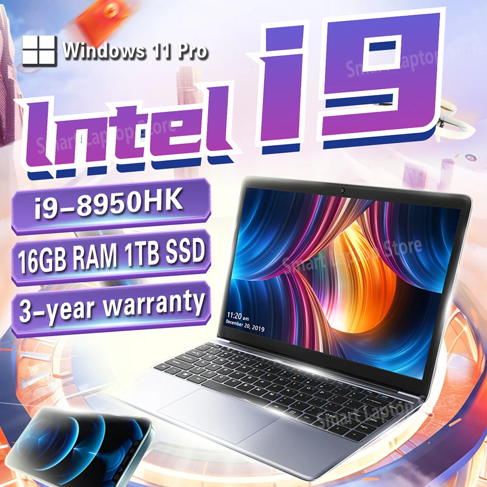 Портативный 14 1 дюймов Intel Core i9 8950HK 16 Гб DDR4 ТБ SSD Windows 11 Pro