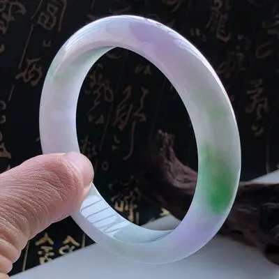 

Браслет zheru Из бирманского нефрита, ювелирные изделия из натурального легкого двухцветного материала 54 мм-62 мм, браслеты принцессы, лучший п...