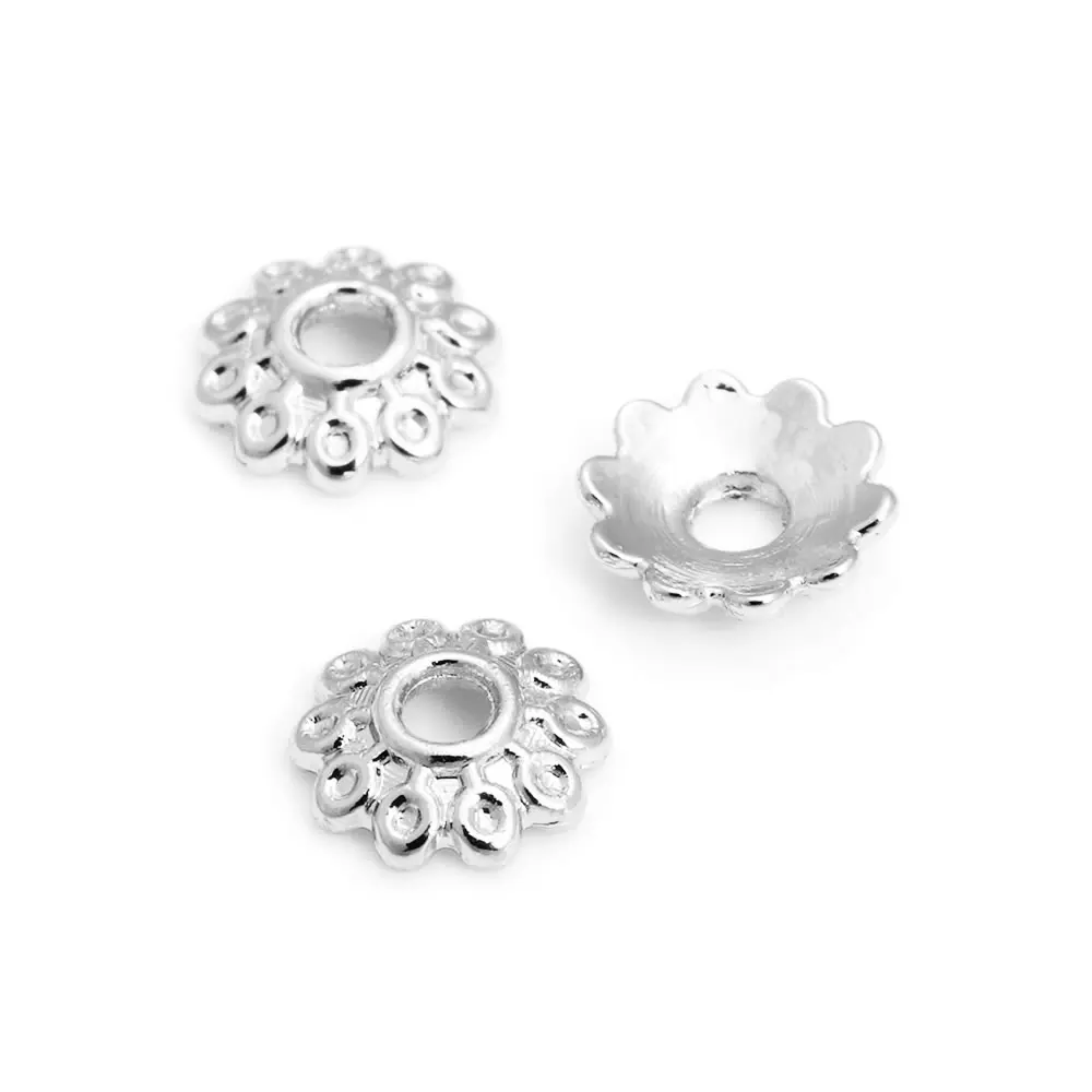 50 шт. 18-каратное золото латунь цветок лист дерева круглые бусины колпачки для