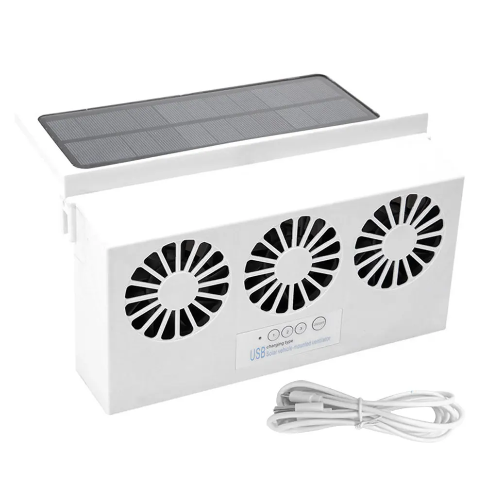 

ABS Window Radiator Auto Heat Dissipation Deodorate Universal Solar Powered Accessories Summer Car Cooling Fan Exhaust Air Vent