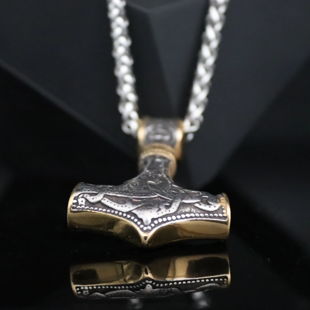 Цепочка с подвеской в виде молота Тора стиле викингов | Украшения и аксессуары