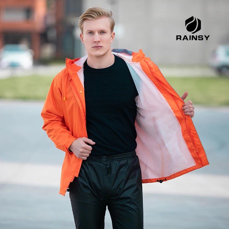 Мужской водонепроницаемый дождевик для скутера мотоцикла пешего туризма