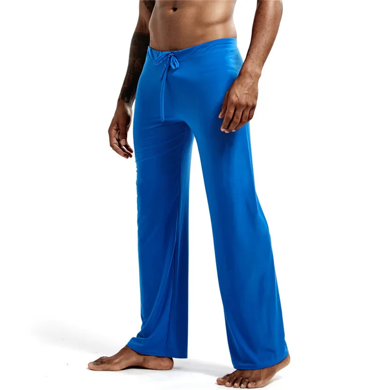 

Men's Pants Breathable Loose Sleep Bottoms Ice Silk Homewear Classic Homme Pajama Pants Casual Sports Fitness Jogging Sweatpants
