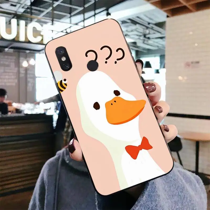 YNDFCNB Goose duck cute Phone Case For Xiaomi Mi 5X 8 9 10 11 12 lite pro 10T PocoX3pro PocoM3 Note 10 pro lite