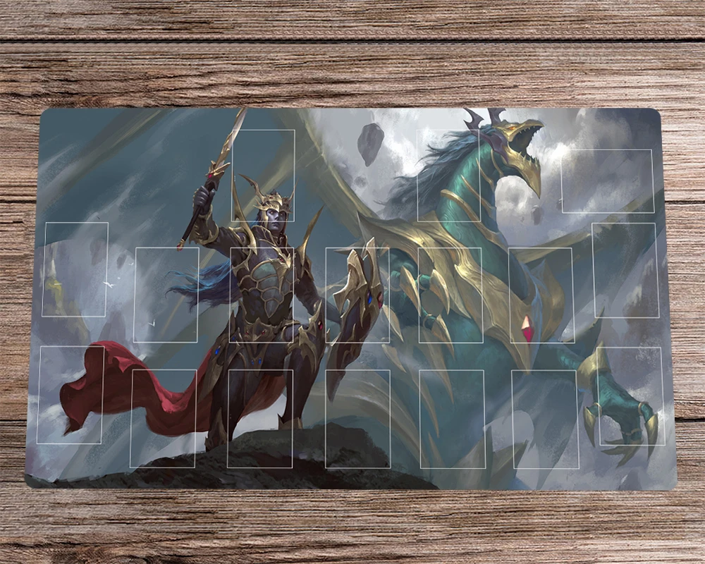 

Anime YuGiOh Playmat Black Luster Soldier CCG TCG Playmat Trading Card Game Mat & Free Bag Rubber Desk Mat Pad Mousepad 60x35cm