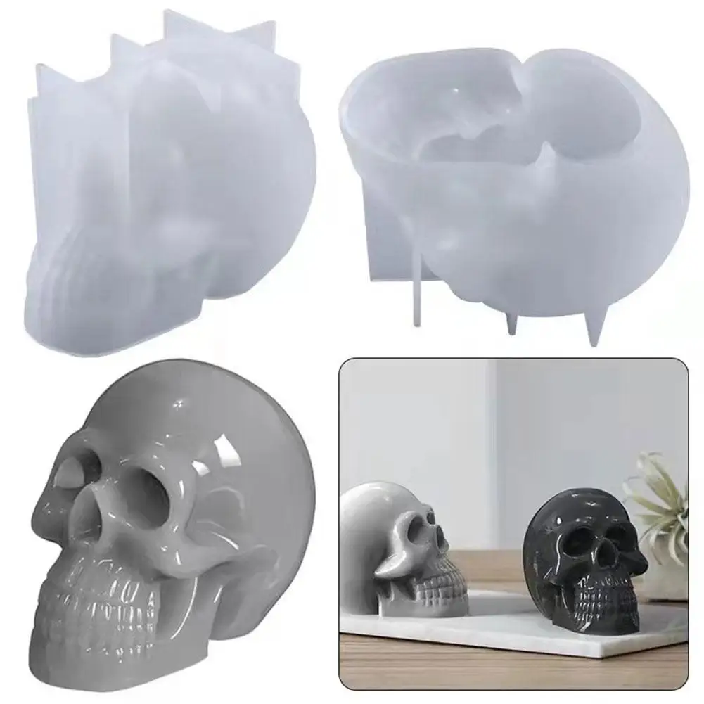 

3D Silicone Ghost Candle Mold DIY Gypsum Resin Drop Soap Decor Party Glue Mould Cube Candle Making Ornament Halloween Ice A7D3