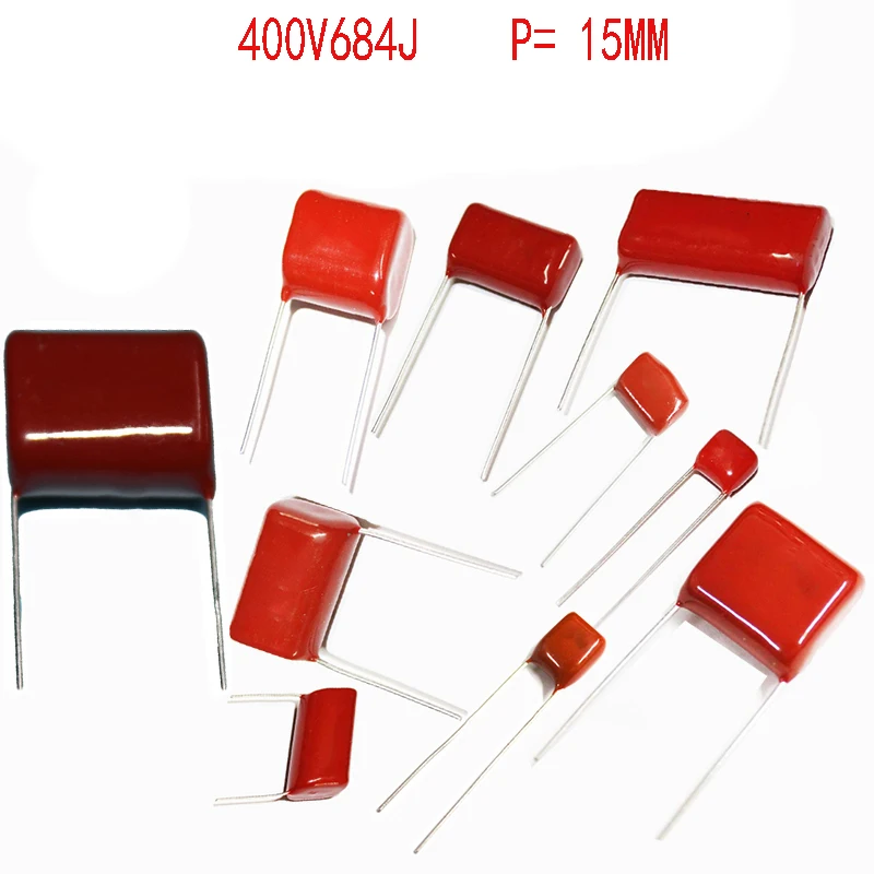 Новый 10 шт./лот CBB22 400V684J шаг 15 мм 0 68 мкФ 680nf 684 400 В CBB полипропиленовый пленочный