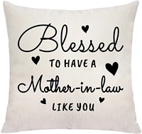 to mom mother in law gift from daughter blessed to have a mothermother in lawbonus mom like you throw pillow covers