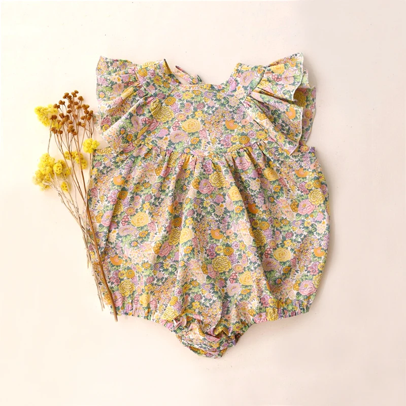 Summer Romper Cotton Baby Girl  Rompers Sleeveless Floral Rompers Jumpsuits One-piece  Newborn Baby Girl Clothes