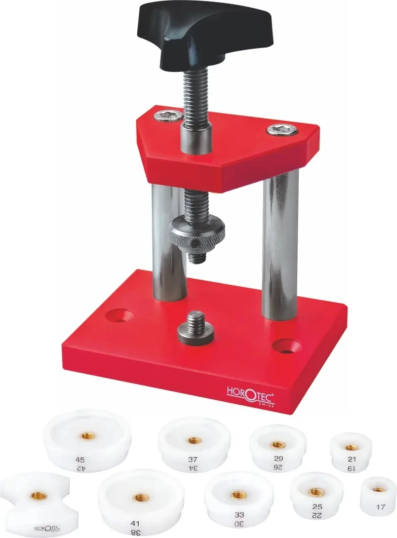Пресс для закрытия чехлов с защелками HOROTEC MSA07.105 9 винтовыми штампами