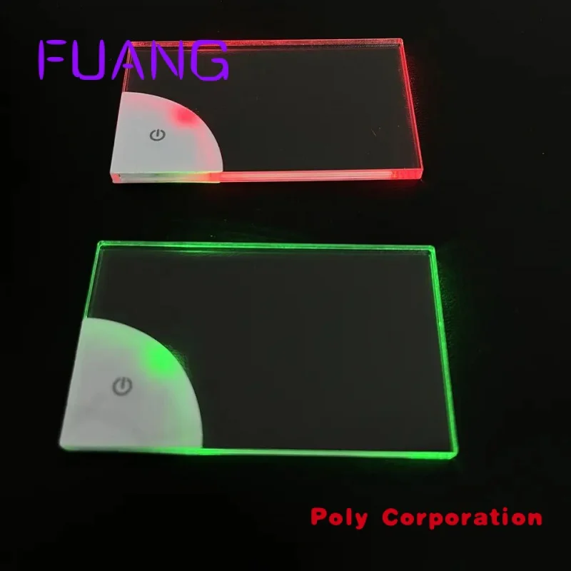 Uv Print Business Card Led Printing Holder Table Box Carry Acrylic Light Screen Led Business Card