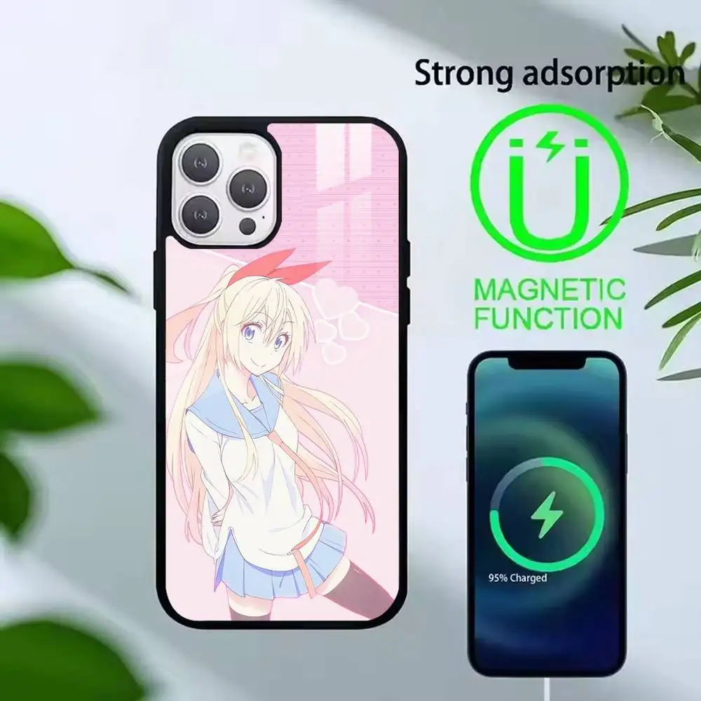 Фото Чехол для телефона Nisekoi Chitoge Kirisaki для iPhone 17, 16, 15, 14, 13, 12, 11 Plus, Pro, совместимый с магнитной беспроводной зарядкой №5