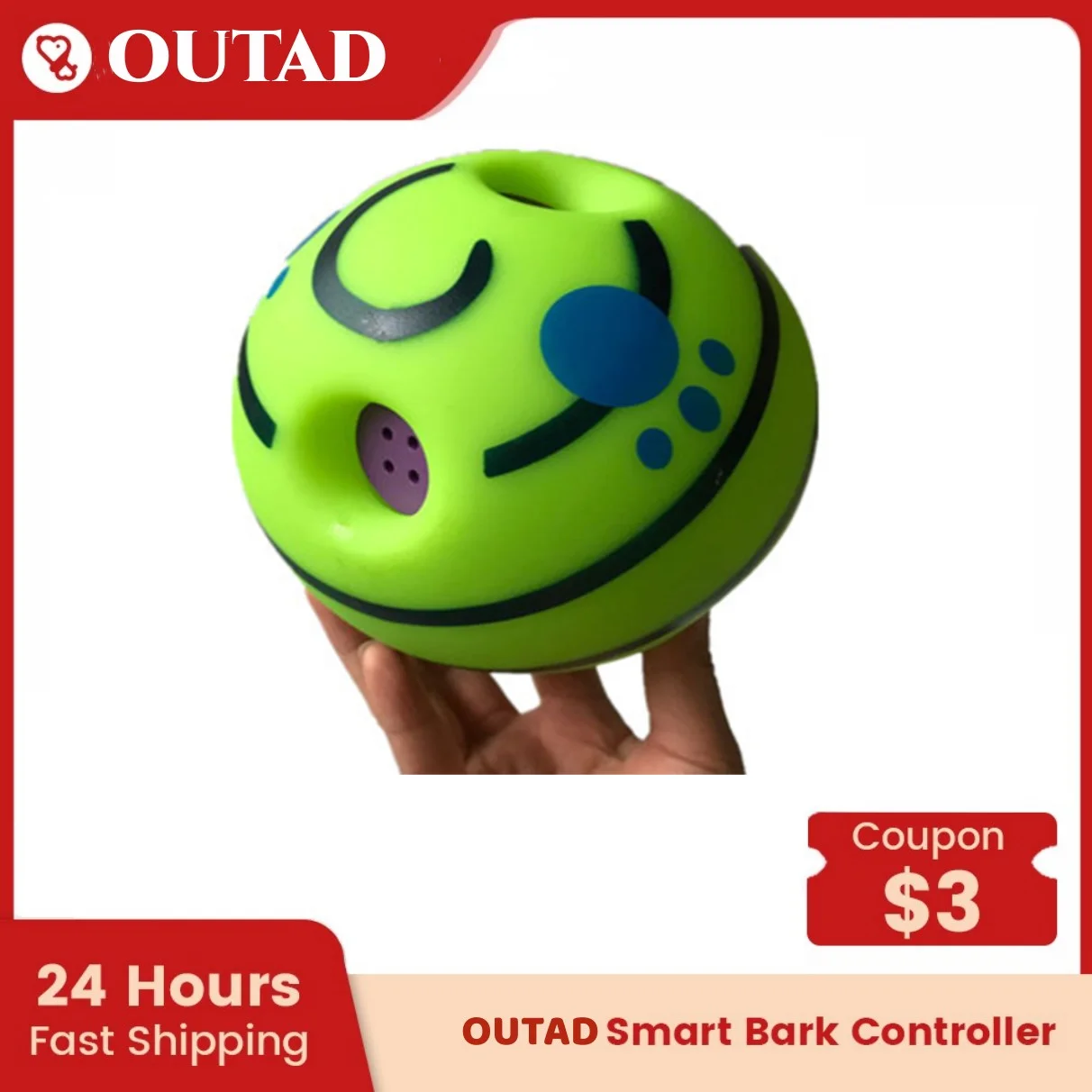 Игрушка для собак OUTAD забавный гигающий Звуковой шар игрушки домашних животных