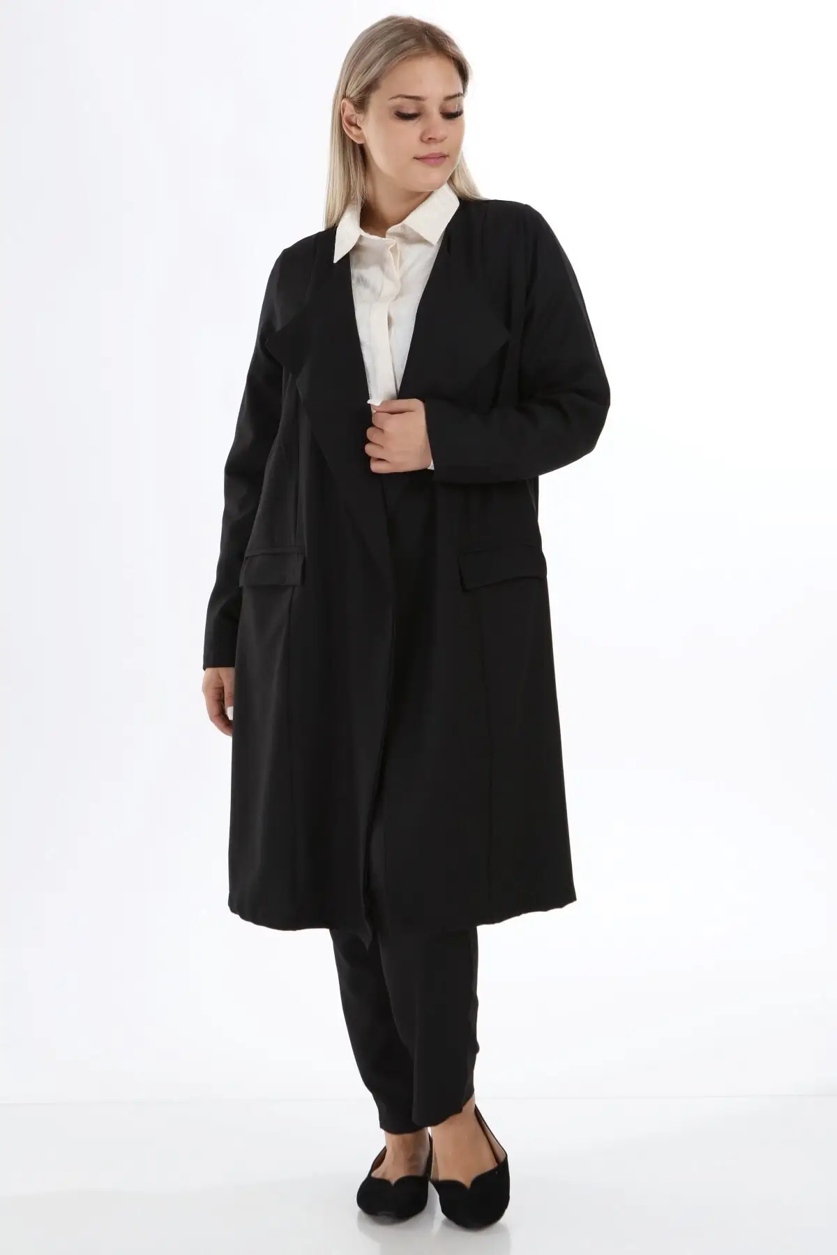 

Women's Cardigan Black Woven Plus Size Casual Knitted Quality Fashion Cardigan Sweaters Loose Sweater Jumper
