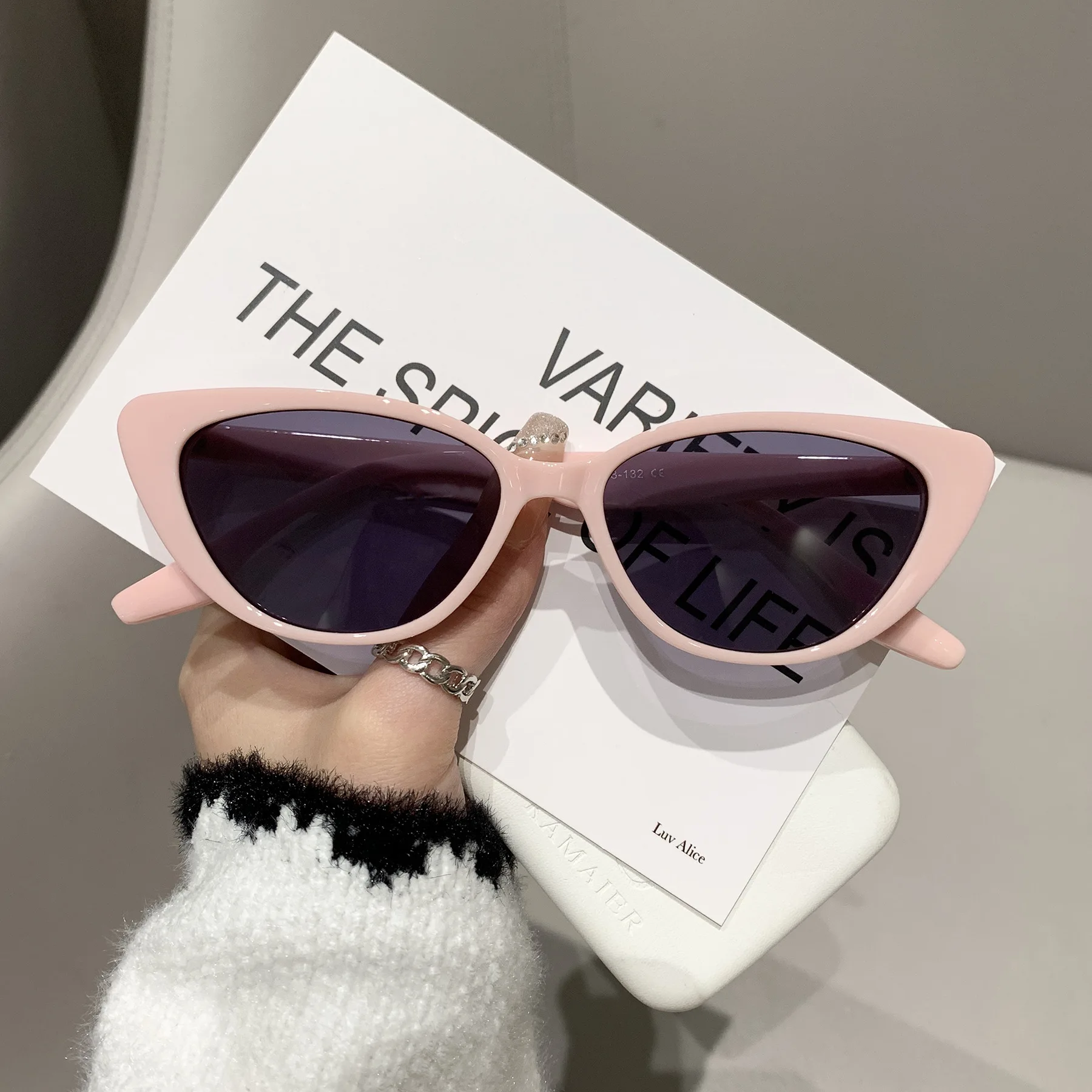 

Pink Cat Eye Sunglasses Women 2022 New Ins Fancy Shades Ladies High Quality Shades for Women очки Gafas Eyewear UV400