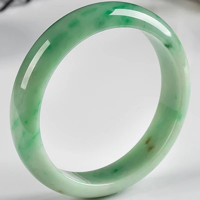 

Natural Burmese Emerald Light Green 54mm-64mm Bracelet Elegant Princess Jewelry Best Gift for Girlfriend for Mom